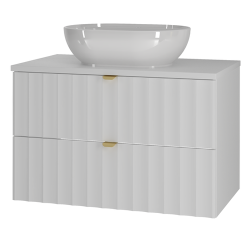 ARCOS-07 - Szafka z Umywalką i Blatem 2S 80cm Biały Mat Zestaw-2