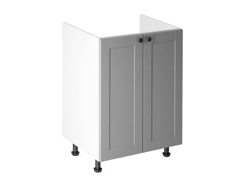 Szafka Kuchenna Dolna 2-drzwiowa Zabudowa Zlewozmywaka D60Z Linea Grey Szary Mat