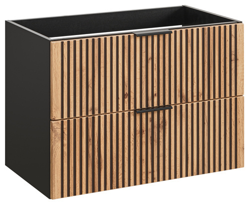 Szafka pod umywalkę 80 cm Xilo Black Wotan