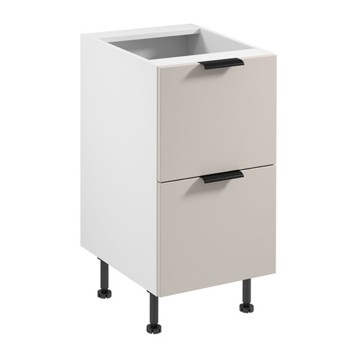 Szafka Kuchenna Dolna 2S Sorento D45S2 AX Biały Mat Beżowy Mat