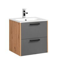 Madera Grey 820 - Szafka z umywalką 60 cm