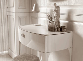 Oristo Szafka Z NÓŻKAMI z blatem w białym macie 82 cm 1S LOUIS biała połysk