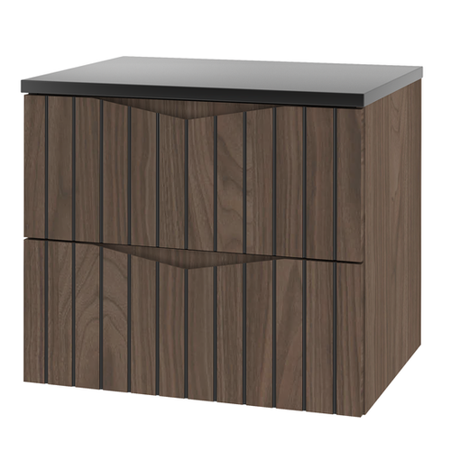 STELLA-02 - Szafka pod Umywalkę z Blatem 2S 60cm Orzech Zestaw-1