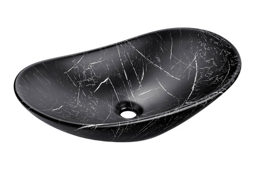 Umywalka Nablatowa Ceramiczna UN-LENA-MB2 Czarny Mat