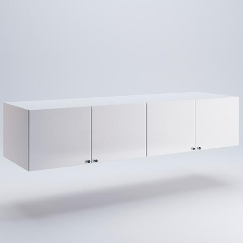 Family FM-04-WB - Szafka Wisząca Nadstawka 4-drzwiowa Biały Mat Biały Połysk