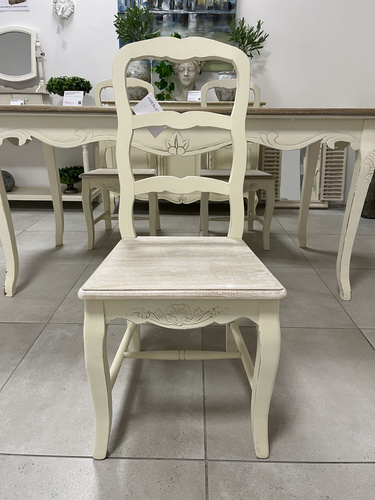 Rimini 028 Krzesło rzeźbione prowansalskie kremowe beżowe drewno/mdf_01