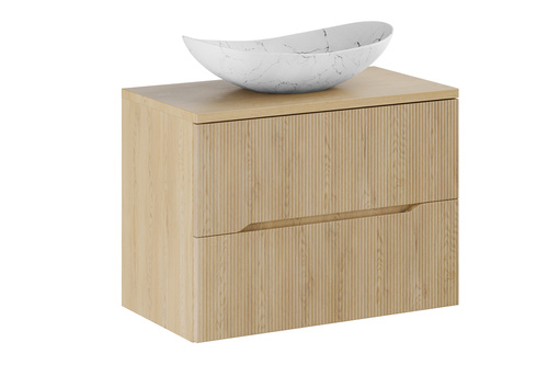 Zestaw Szafka z Blatem 80 cm i Umywalka Nablatowa Nordic Cremona
