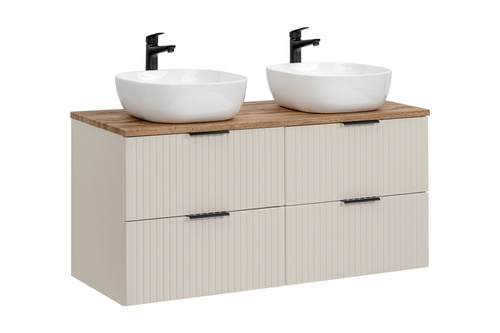 Zestaw z blatem oak i umywalkami Smile 120 cm Adel Cashmere 