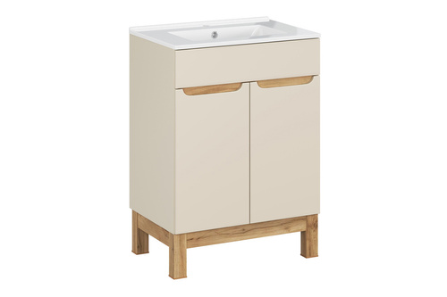 Zestaw Szafka z Umywalką Meblową 60 cm 2D Bali Cashmere