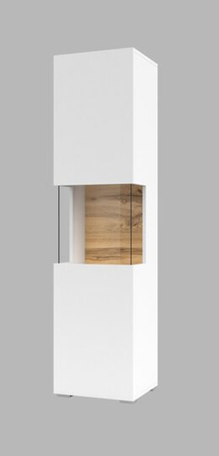 Ava Witryna 1-drzwiowa Biały Mat/Dąb Wotan