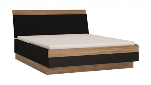 Monaco MOAL02 - Łóżko 160 Stirling Oak/Czarne