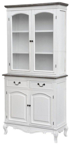 Rimini White 01 Kredens 2S/4D prowansalski biały drewno/mdf