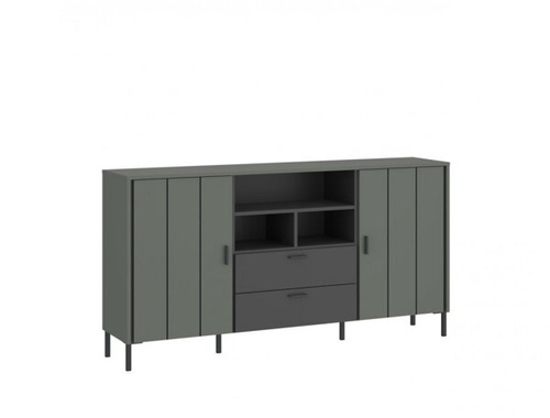 Shirley SHIK06 – Komoda 2D2S Szarozielony/Antracyt/Nadruk