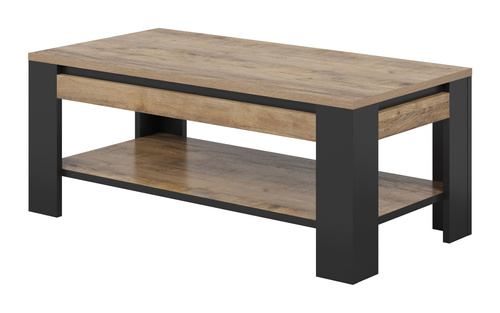 Tudor - Stolik Kawowy Dąb Samdal Czarny Mat