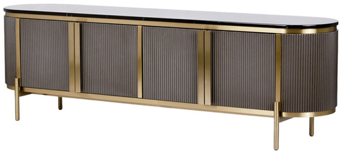 Stilig ST382A Komoda 200 cm ciemny grafit złote akcenty