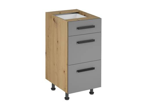 Szafka Kuchenna Dolna 3 Szuflady D40S3 Uchwyt Klasyczny Langen Beige