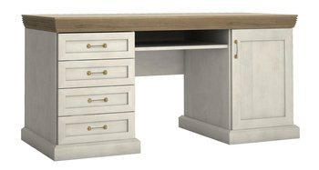 Royal B1 - Biurko 1-drzwiowe 4 Szuflady Sosna Nordycka/Dąb Dziki