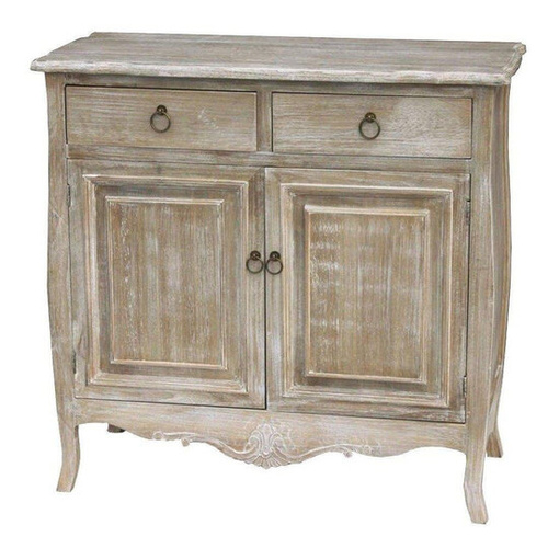 Merano 01DB Komoda 2D/2S rustykalna bielona przecierana drewno/mdf