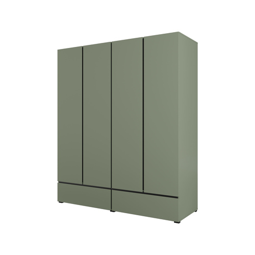 Cross S - Szafa 4D2S Zgaszona Zieleń Czarny