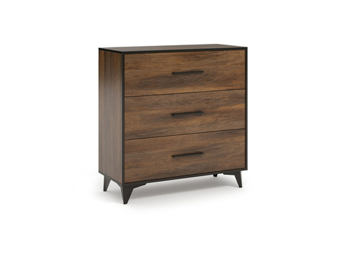 Frida K3S - Komoda 3 Szuflady Shirin Walnut