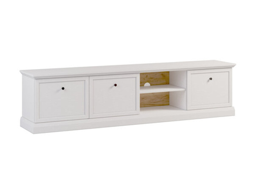 Lucca RTV3D - Komoda RTV 3-drzwiowa Biały Opal/Dąb Craft