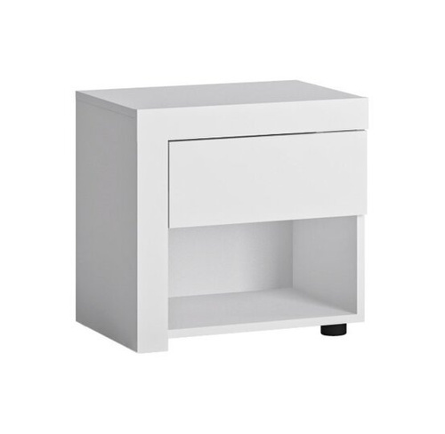 Lyon Biały LYOK03L - Szafka Nocna Lewostronna 1S Biała