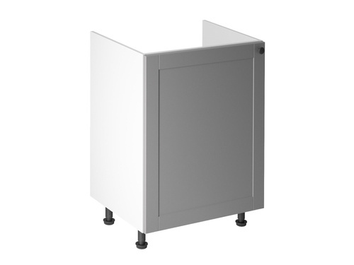 Szafka Kuchenna Dolna 1-drzwiowa Zabudowa Zlewozmywaka D60Z P/L Linea Grey Szary Mat 