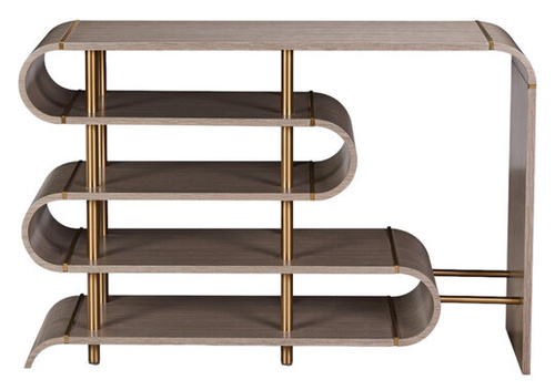 Stilig ST962 Konsola szaro-brązowa sinusoidalne półki