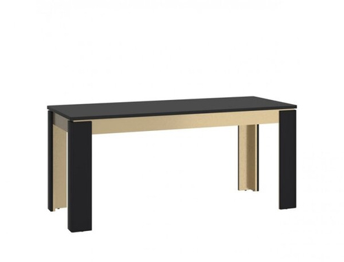 Norica LAZT02 - Stół Jadalniany Rozkładany Czarny Mat Złoty