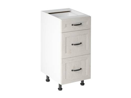 Szafka Kuchenna Dolna 3 Szuflady D40S3 Royal Sosna Nordycka Biały Mat