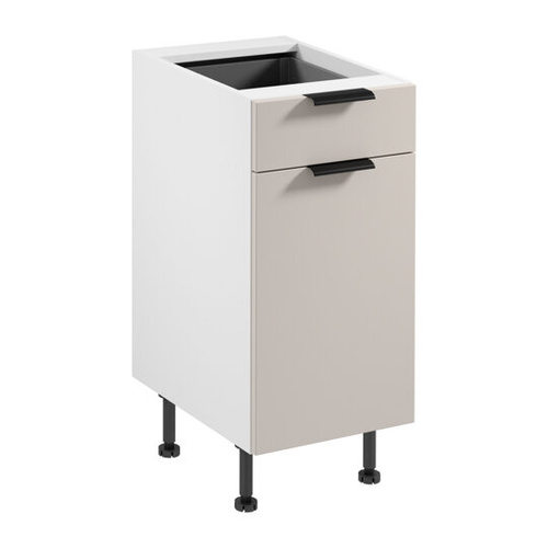 Szafka Kuchenna Dolna 1S1S Sorento D40S1 P/L Biały Mat Beżowy Mat