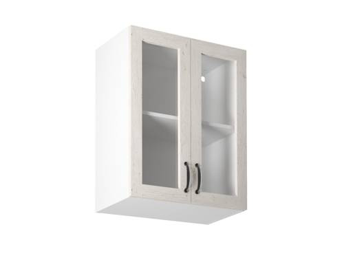 Szafka Kuchenna Górna Witryna 2-drzwiowa G60S Royal Sosna Nordycka Biały Mat