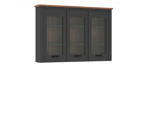 Perazzo PEZK02 - Komoda 3-drzwiowa Antracyt/Dąb Amaretto Hudson