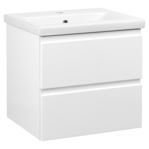 Astor Zestaw Reno 50 cm Szafka z Umywalką 2S Biały Połysk