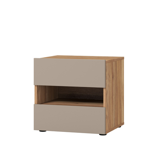 Impressio - Szafka Nocna 2 Szuflady Dąb Mauvella Congo