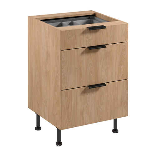 Szafka Kuchenna Dolna 3S z Wkładem Na Sztućce Sorento D60S3 AX Puccini