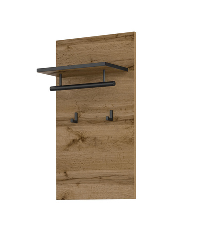 Cross Hall - Panel Wieszak Dąb Wotan Czarny Mat