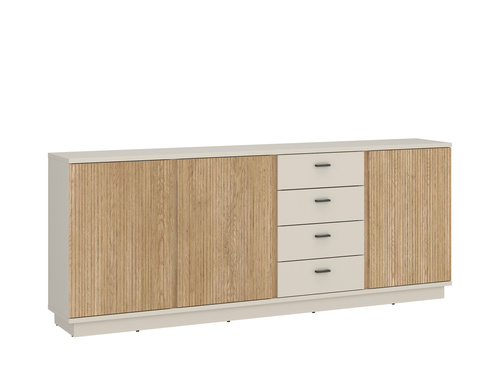 Mosano LUSK103 - Komoda 3D4S Cashmere Dąb Cremona