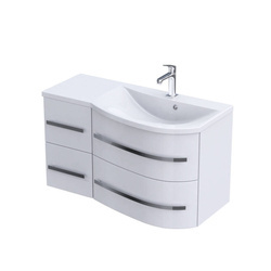 Oristo Szafka z umywalką 90 cm OPAL biała prawa