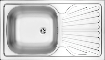 Zlewozmywak stalowy 1-komorowy z ociekaczem Techno