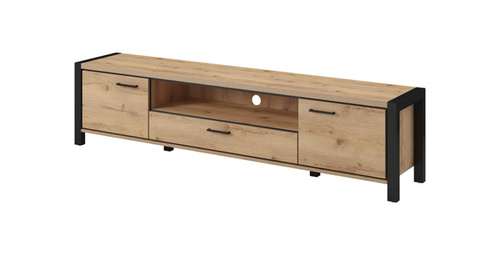 Aktiv Komoda RTV 2D1S Dąb Taurus / Czarne Nogi