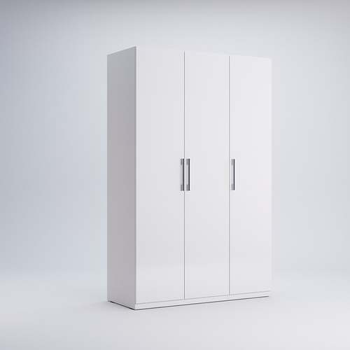 Family FM-23-WB - Szafa 3-drzwiowa Garderoba Biały Mat Biały Połysk