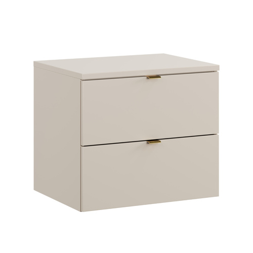 Zestaw Szafka Pod Umywalkę z Blatem 60 cm 2 Szuflady Dalia Cashmere