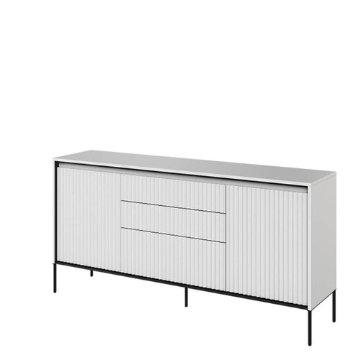 TREND TR-01 - Komoda 2D3S Z Oświetleniem Biała/Czarna_01