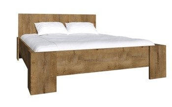 MONTANA GREY L1 - Łóżko Ze Stelażem 160x200 Dąb Lefkas