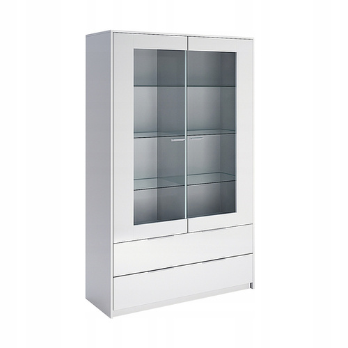 Roma RM-112-WB - Witryna 2D2S Biały Mat Biały Połysk