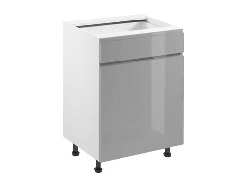 Szafka Kuchenna Dolna 1D1S D60S1 Aspen Grey Szary Połysk