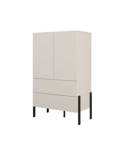 Jukon S - Bieliźniarka 2D2S Kaszmir Czarne Metalowe Nogi