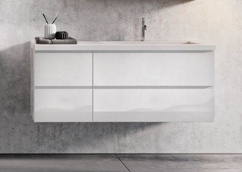 Oristo Szafki z umywalką 125 cm BRYLANT biała P