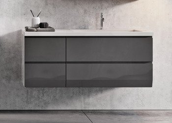 Oristo Szafki z umywalką 85 cm BRYLANT grafitowe P